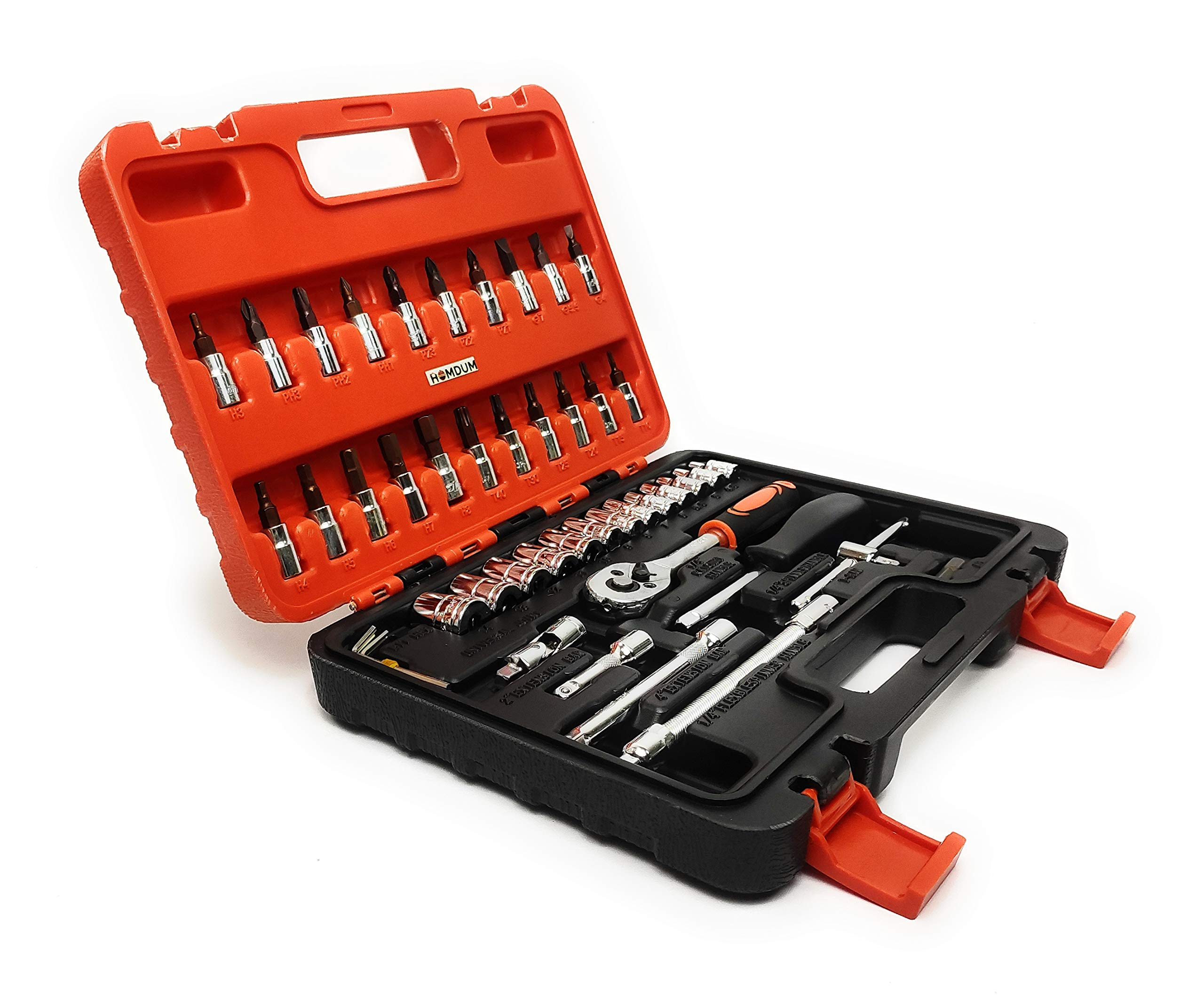Homdum Chromium Vanadium Steel with Locking Mechanism Socket Wrench Set of 46 Pcs Compatible with Nuts, Screws, Bolts (SATAGOOD, Cr-V) (B0831K9QCW) Amazon Price History, Amazon Price Tracker