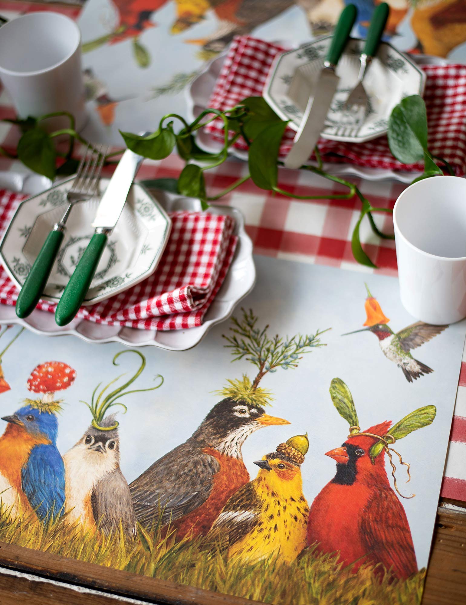 Hester and Cook Manteles de cocina Papeles Angie partido desechables - 30 hojas/paquete Hecho en EE.UU. Multicolor