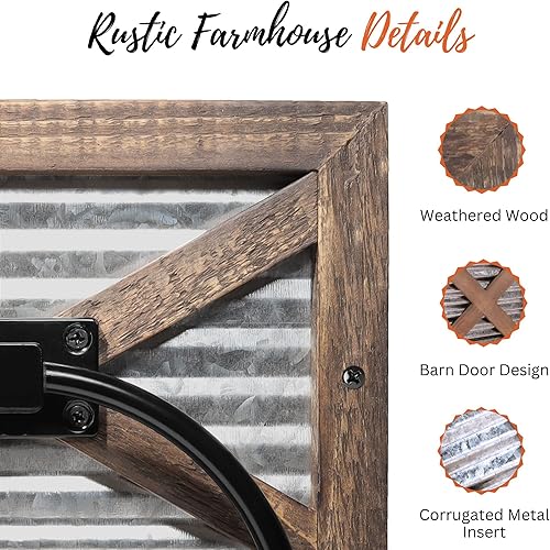 Miniatura 4 de Autumn Alley Anillo de toalla de mano para decoración de casa de campo para baño, soporte rústico para toallas de mano, soporte para anillo, montaje