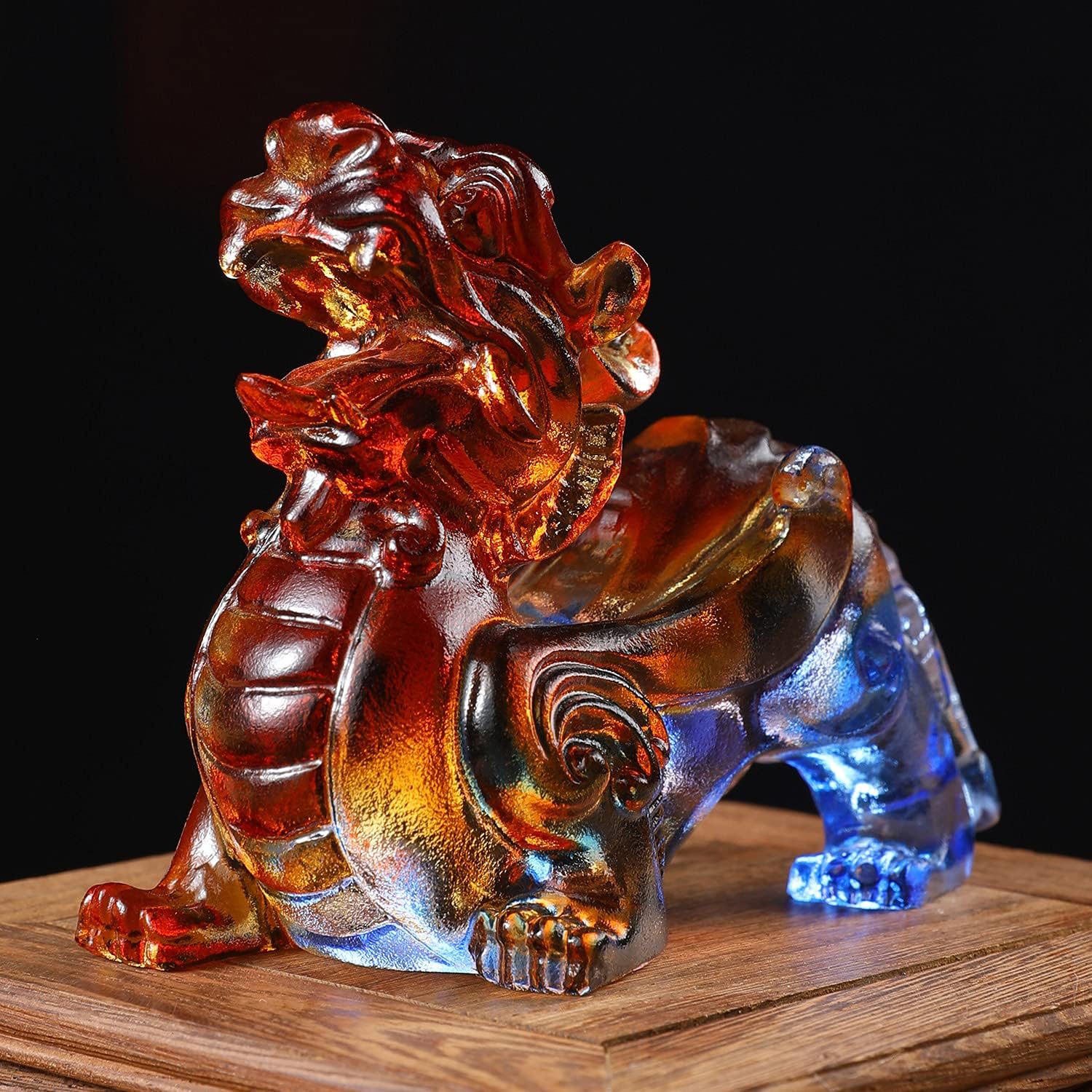 Feng Shui Statues Pi Yao /Pi Xiu Colour Colored Glaze Sculpture,Attract Wealth Office Placement Decor Statue,Gift for Business or Store Opening,Business Gift