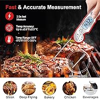 Vista 2 de Termómetro digital para carne, termómetro de alimentos de lectura instantánea rápida para cocinar, dulces, parrilla exterior y asado, termómetro