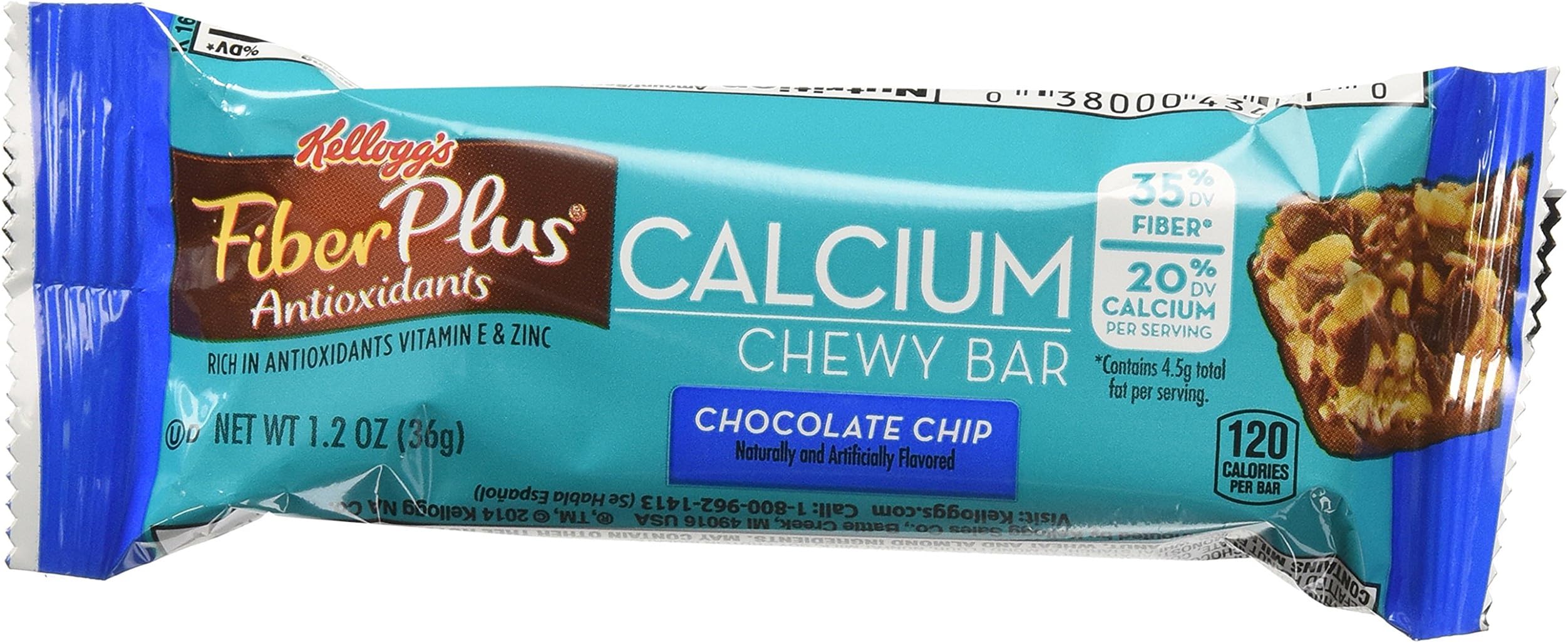 Fiber Plus Chewy Bars, Chocolate Chip, 12.6 Ounce