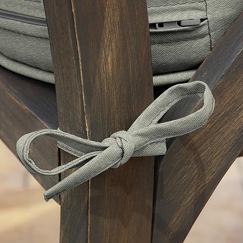 Vista 34 de Arden Selections ProFoam - Funda de cojín para asiento trasero redondeado, 19 x 20 pulgadas, rayas color negro ónix Cabaña Negro Ónix