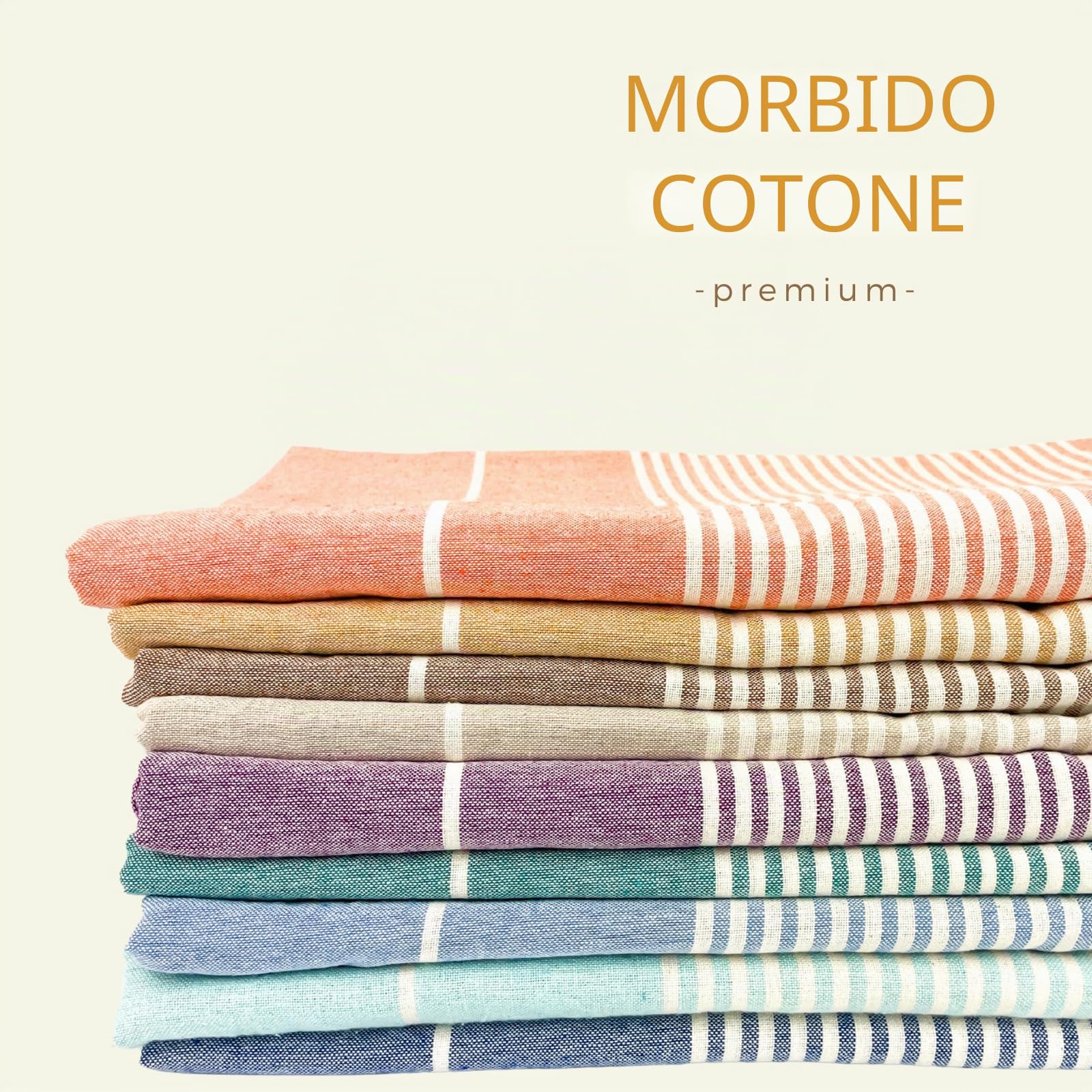 MOMOMUS Fouta Telo Mare Grande in Cotone con Frange e Antisabbia – Asciugamano da Spiaggia XXL – Ideale come Pareo Grande Estivo e Telo Picnic, Perfetto per la Piscina – Verde Mare, 210x240 cm