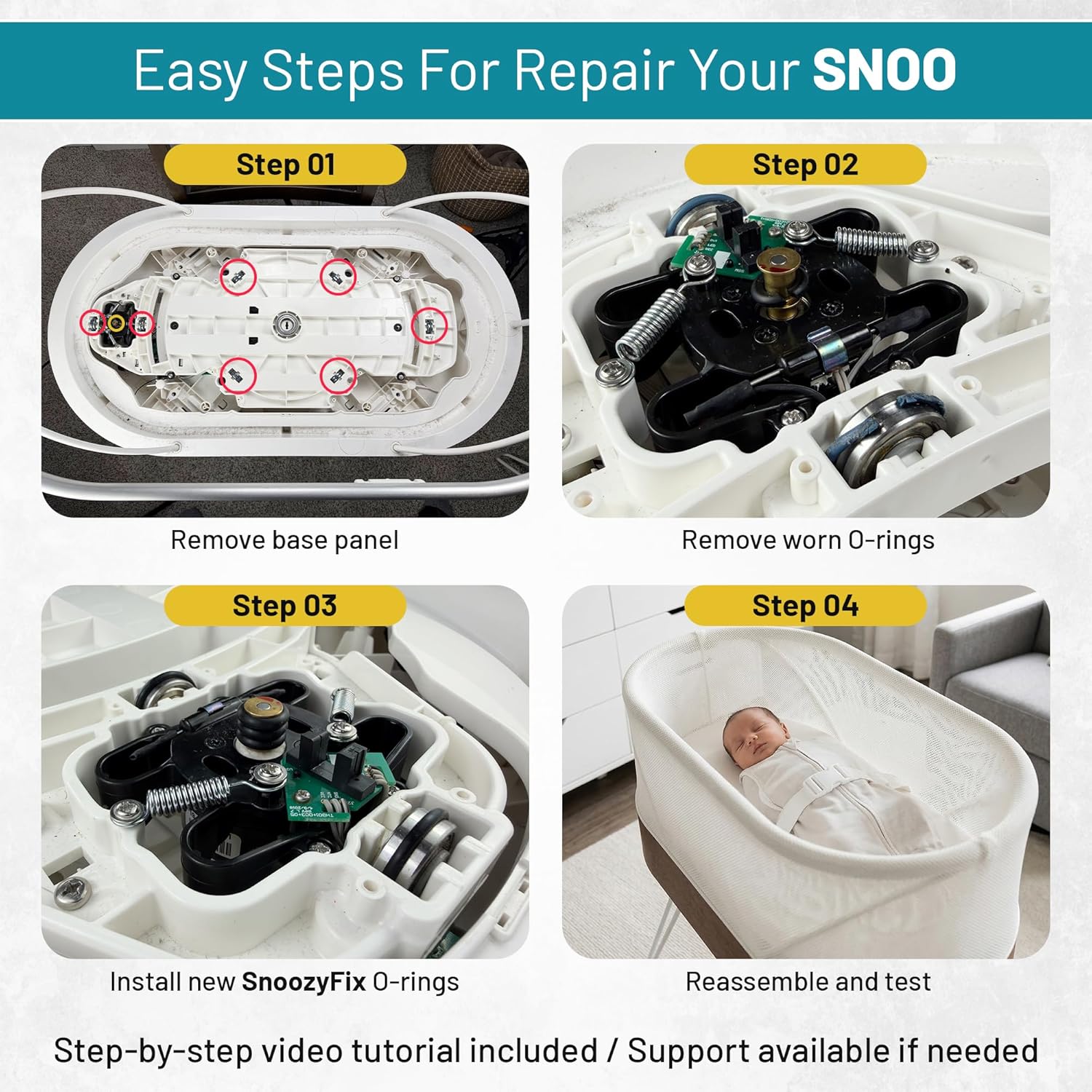 O-Ring Repair Kit for Snoo Smart Sleeper Bassinet (O-Rings & Full Tool Set)