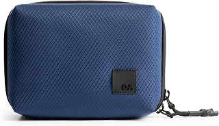 DailyObjects Blue Ripstop Vault Tech Organiser | Travel Digital Accessories Storage Bag | Portable Gadget Organizer Case | Regular Zippered Tech Kit Organizer Pouch for Memory Cards - Medium