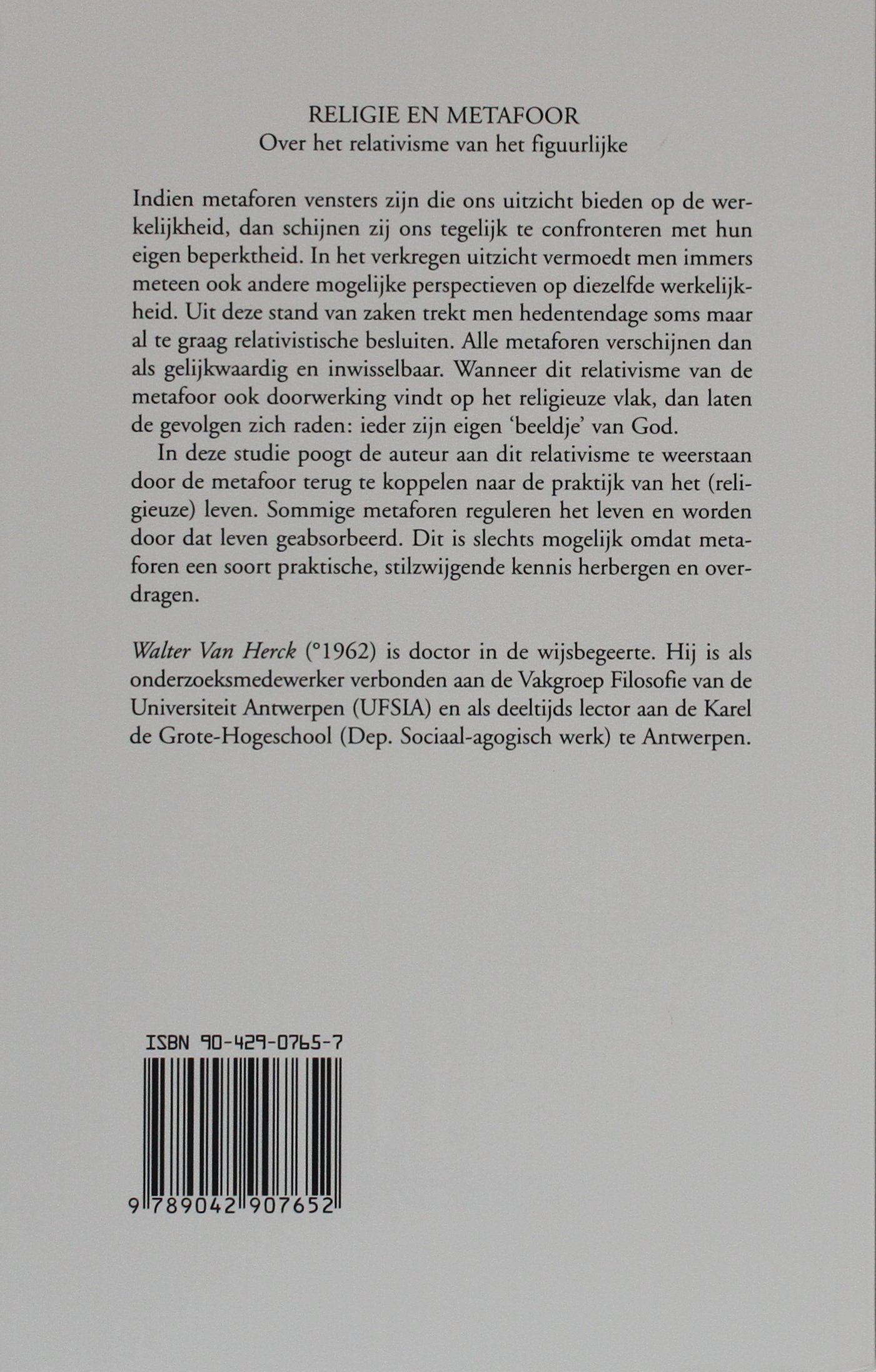 Religie En Metafoor: Over Het Relativisme Van Het Figuurlijke: 3