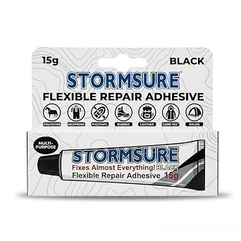 Stormsure Flexible Repair Adhesive 15g Black - for Strong, Waterproof, and Flexible Repairs to Shoe Soles
