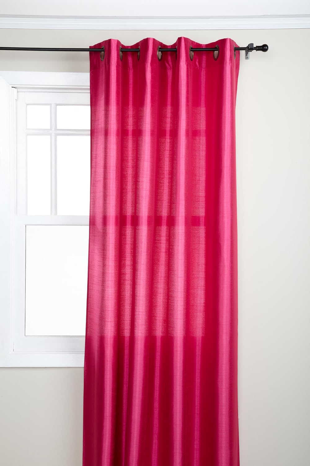 Stylemaster Tribeca 56 by 84-Inch Faux Silk Grommet Panel, Fuchsia