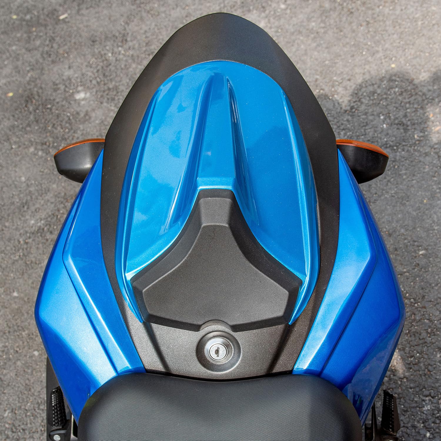 Couvercle de Capot de siège Passager arrière en ABS pour Moto Compatible avec S-uzuki GSXS750 GSX-S 750 2017-2023 2018 2019 2020 2021 2022 (Bleu)
