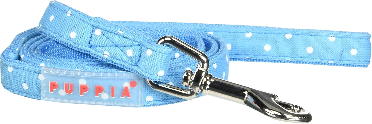 Puppia Dotty Dog Leash Polka Dot Pattern for Summer Fashion for Small Dogs 55 Inches - Beige - Large