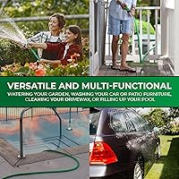 Vista 6 de Manguera de jardín, manguera de jardín no expandible, manguera súper ligera, sin estallido, conectores de latón macizo de 34 pulgadas, 100 pies