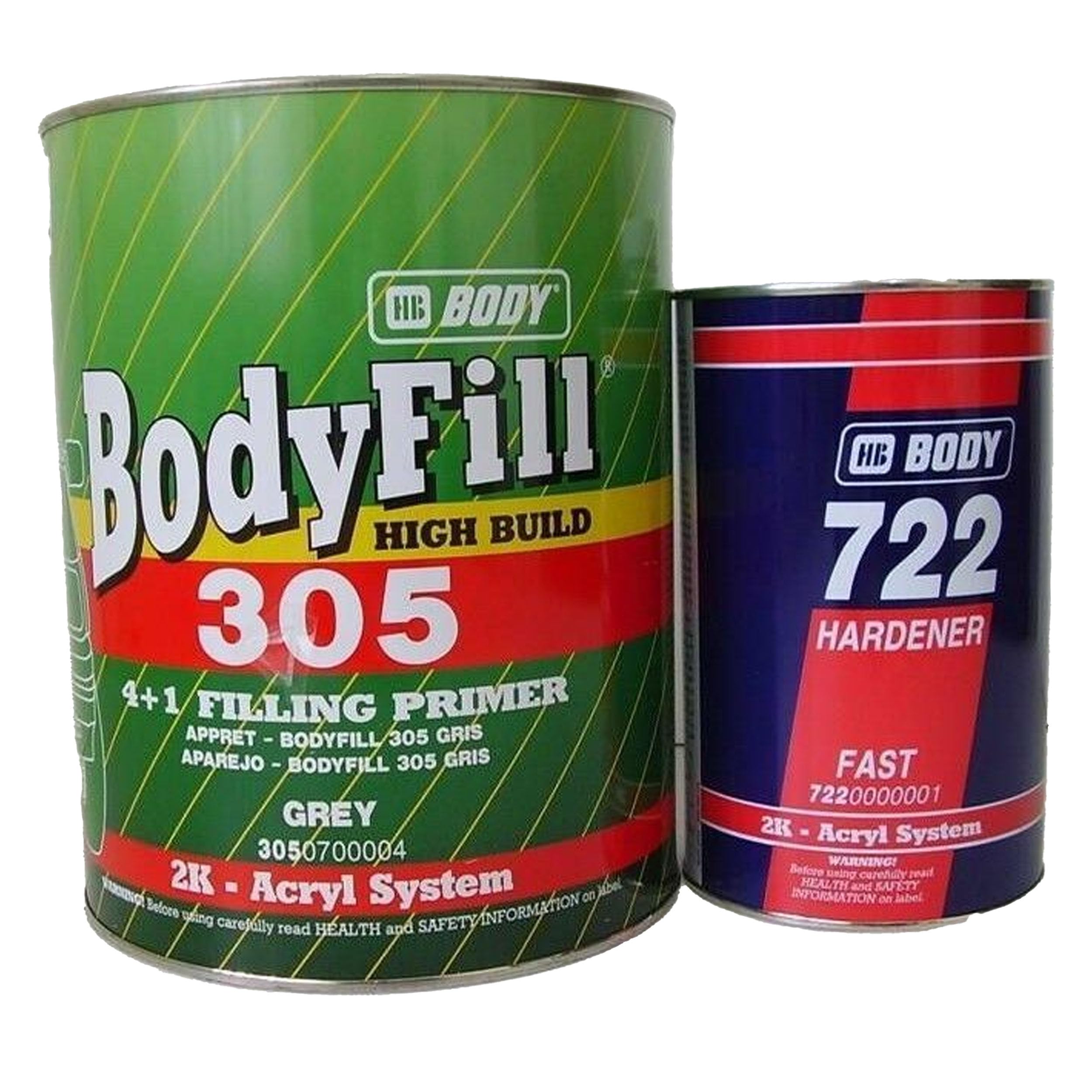 4L Grey 2k Primer Filler & 1L Activator 4:1 Kit Excellent High Build Quick Drying & Easy To Sand