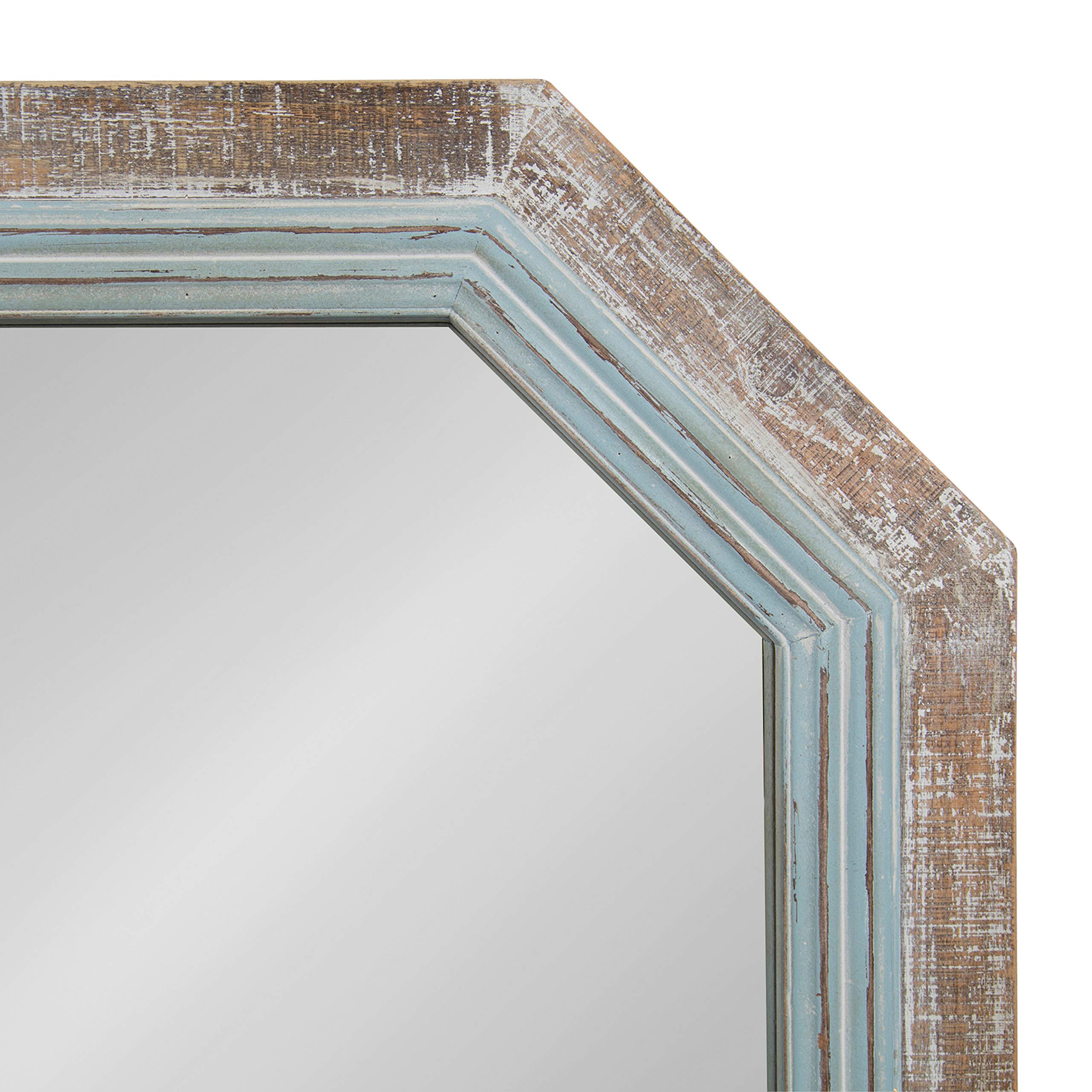 Kate & Laurel All Things Decor 23 x 35 Yuda Wooden Wall Mirror Blue: Modern Style, No Assembly Required, Wall Mount Kate & Laurel All Things Decor 23 x 35 Yuda Wooden Wall Mirror Blue: Modern Style, No Assembly Required, Wall Mount