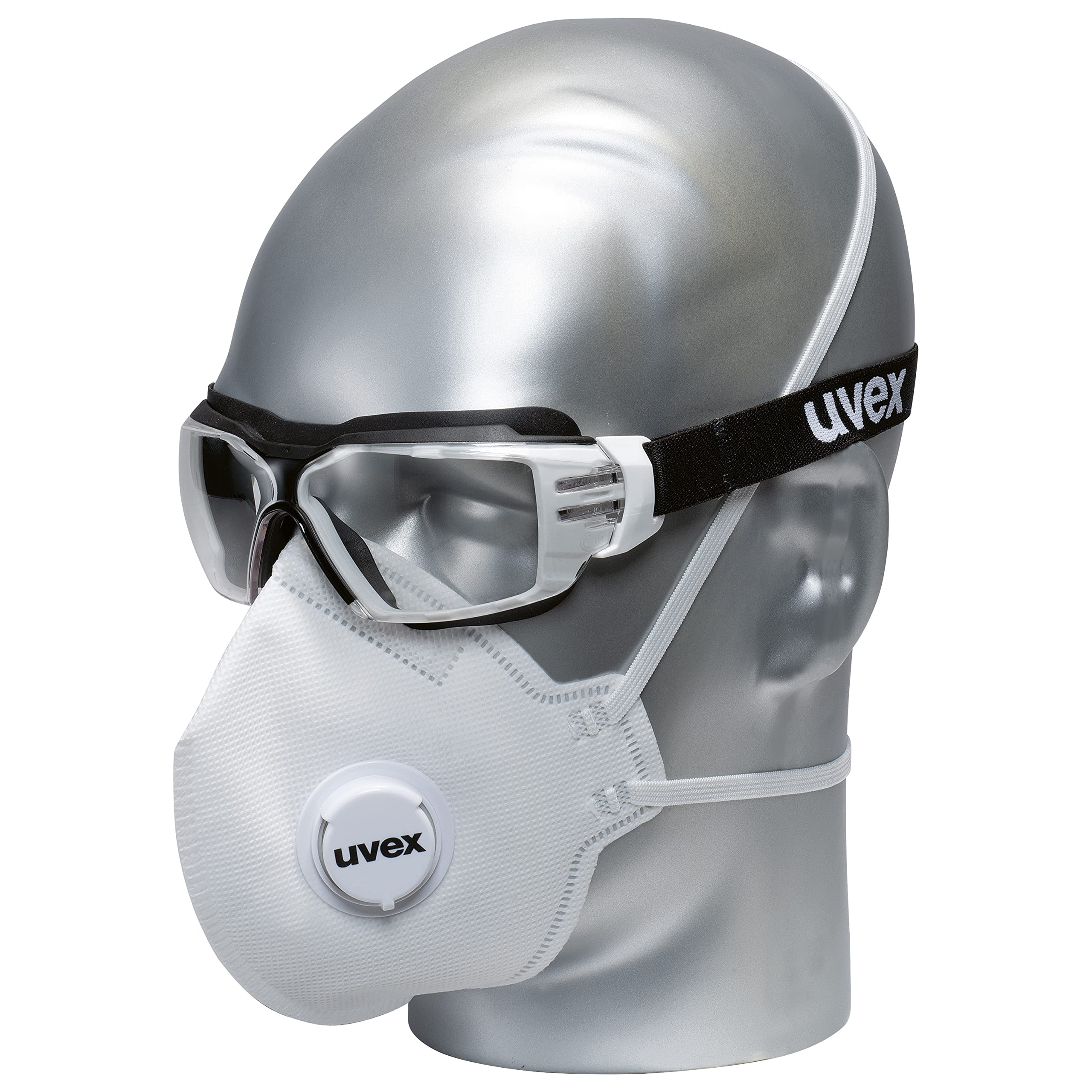 Uvex Pheos CX2 Supravision Extreme okulary ochronne, przezroczyste, czarno-białe