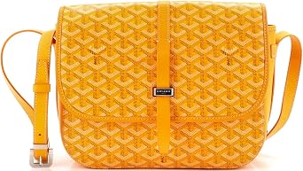 Pre-Loved Belvedere II Messenger Bag Coated Canvas MM, Yellow