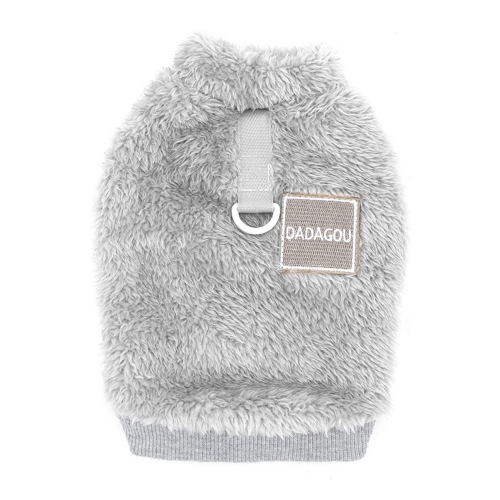 Zunea Fleece Dog Jumper Winter Warm Sweater Jumpers for Small Dogs Soft Fuzzy Puppy Clothes with D-Ring for Harness Leash Pullover Jacket Coat Cold Weather Pet Girl Boy Chihuahua Apparel Grey XL - Image 4