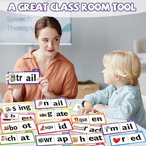 Miniatura 7 de gisgfim Libro de construcción familiar de 48 palabras, lectura y rima, libro de actividades, vocabulario ABC, tarjetas de vocabulario, vista de