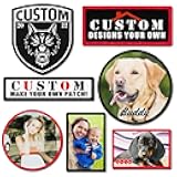 NiuniuC Custom Make Your Own Personalized Morale Patch Add Your Photo,Logo,Text Hook and Loop/Sew on/Iron on(Circle 3.1'' 2PCS)