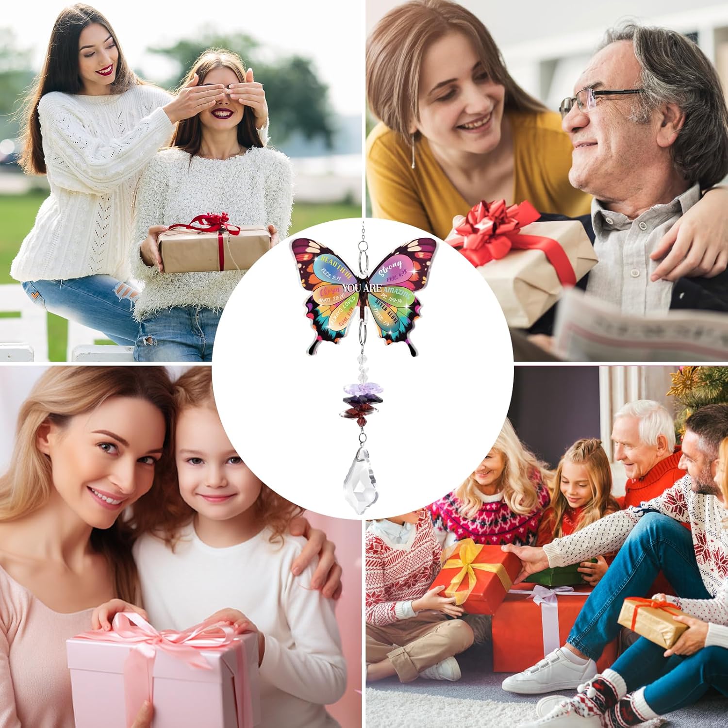 Christian Gifts for Women Crystal Suncatcher, Religious Gifts Hanging Butterfly Crystal Suncatcher for Window,Inspirational Gift Rainbow Maker Ornament - Image 8