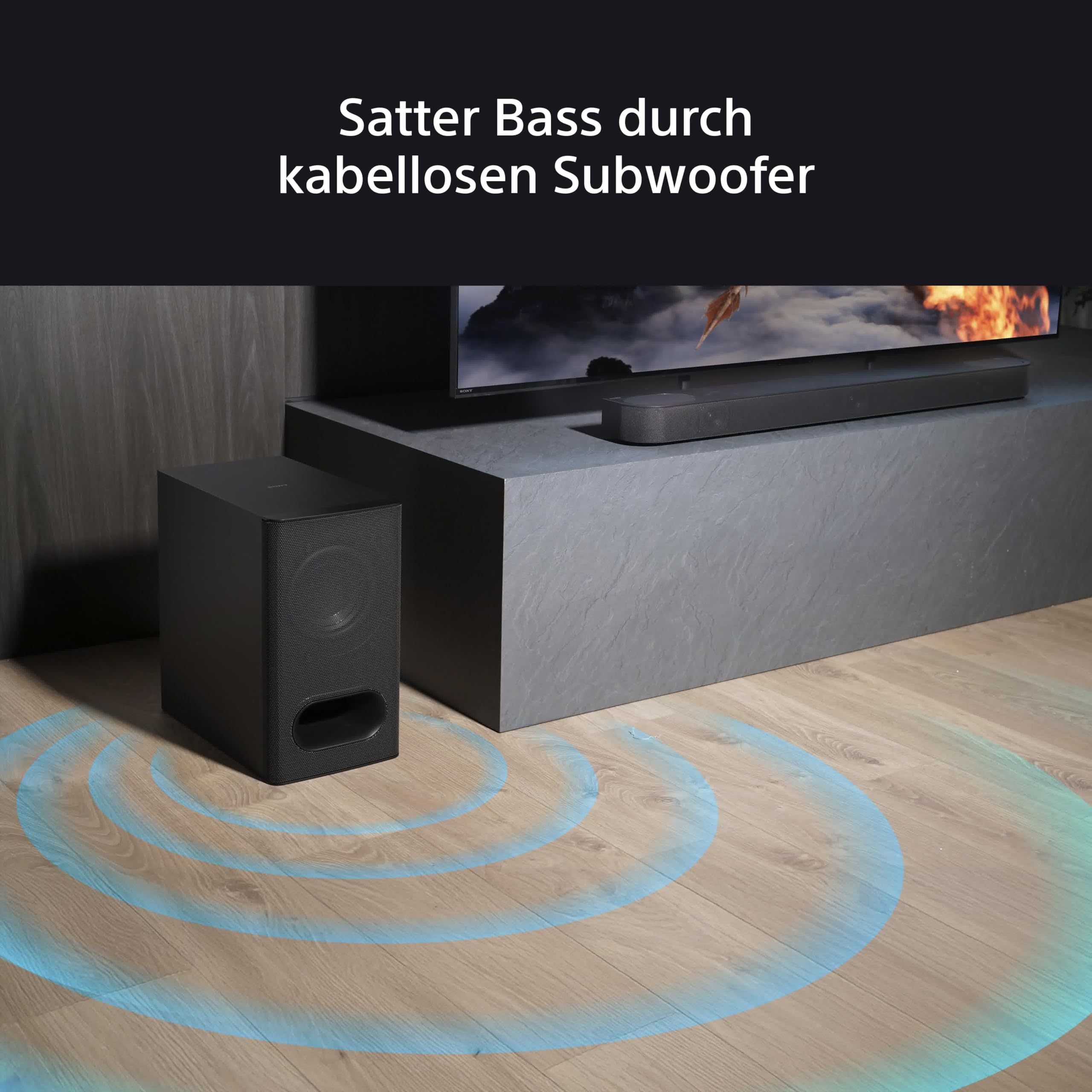 Sony BRAVIA Theatre Bar 6 mit Subwoofer (3.1.2-Kanal-Surround Sound, Up-Firing-Lautsprecher, Dolby Atmos, DTS:X, AI Voice Zoom 3 über BRAVIA TV, DSEE für Musik) Schwarz
