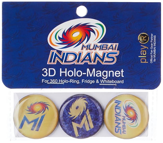 playR x Mumbai Indians Magnet (Pack of 3) Multicolour