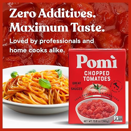 Miniatura 4 de Pomì Tomates picados  Tomate italiano picado hecho de tomates italianos 100% frescos naturales  Sin aditivos ni conservantes  Tomates triturados