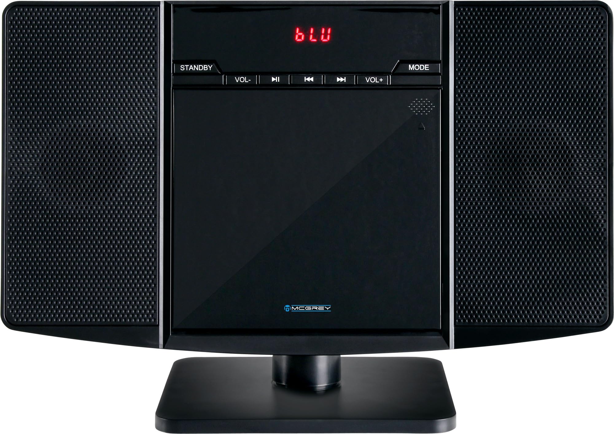 McGrey MCD-60 Equipo Estéreo Vertical - Hi?Fi Compacto Que Ahorra Espacio con Reproductor CD/MP3, Ranura USB, Streaming Bluetooth y Radio FM/Am - Entrada AUX, Mando a Distancia, 2X 3 Watt RMS - Negro