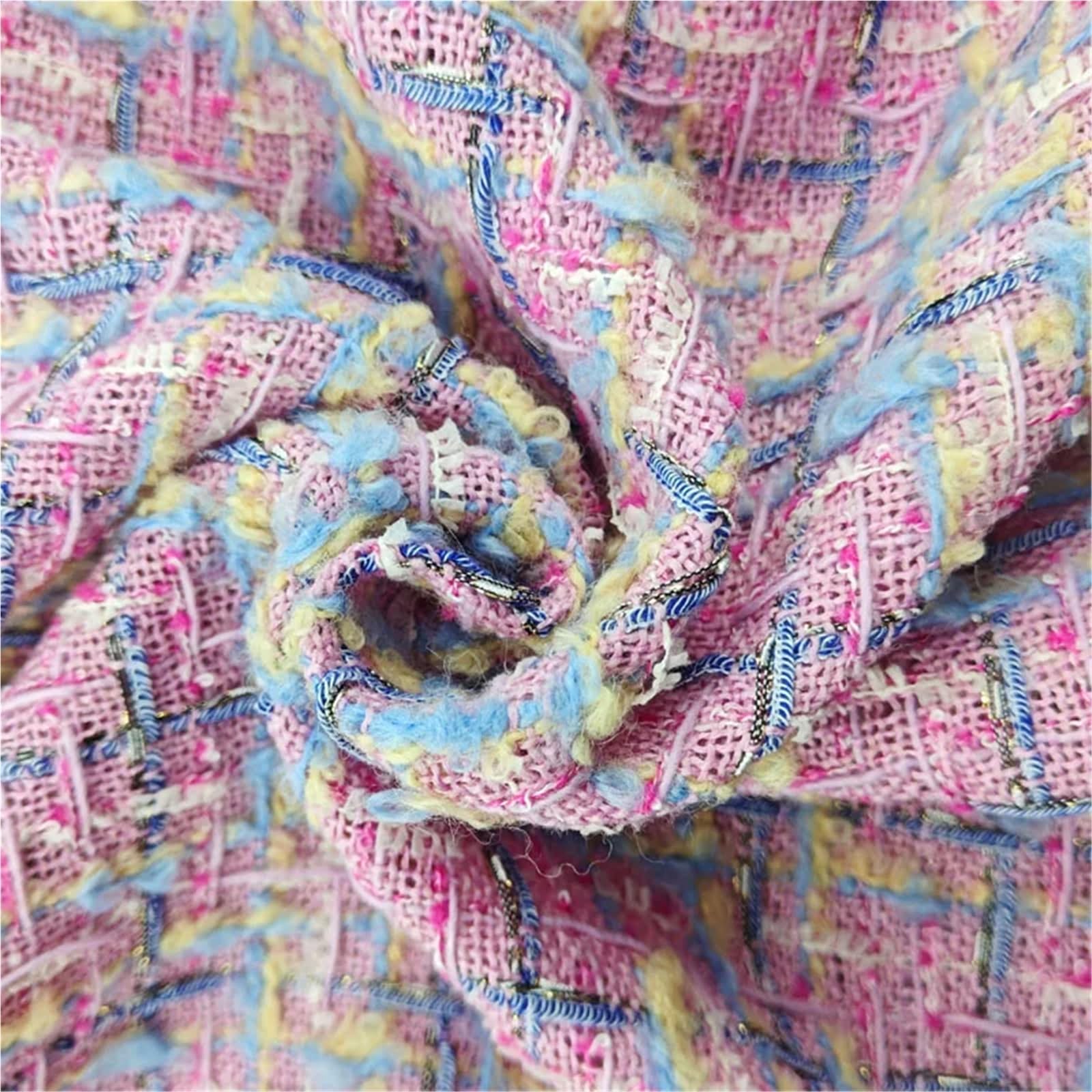 Tradycyjna tkanina tweedowa, Tweed Sewing Fabric Purple 145x100cm 30% Wool 70% Polyester