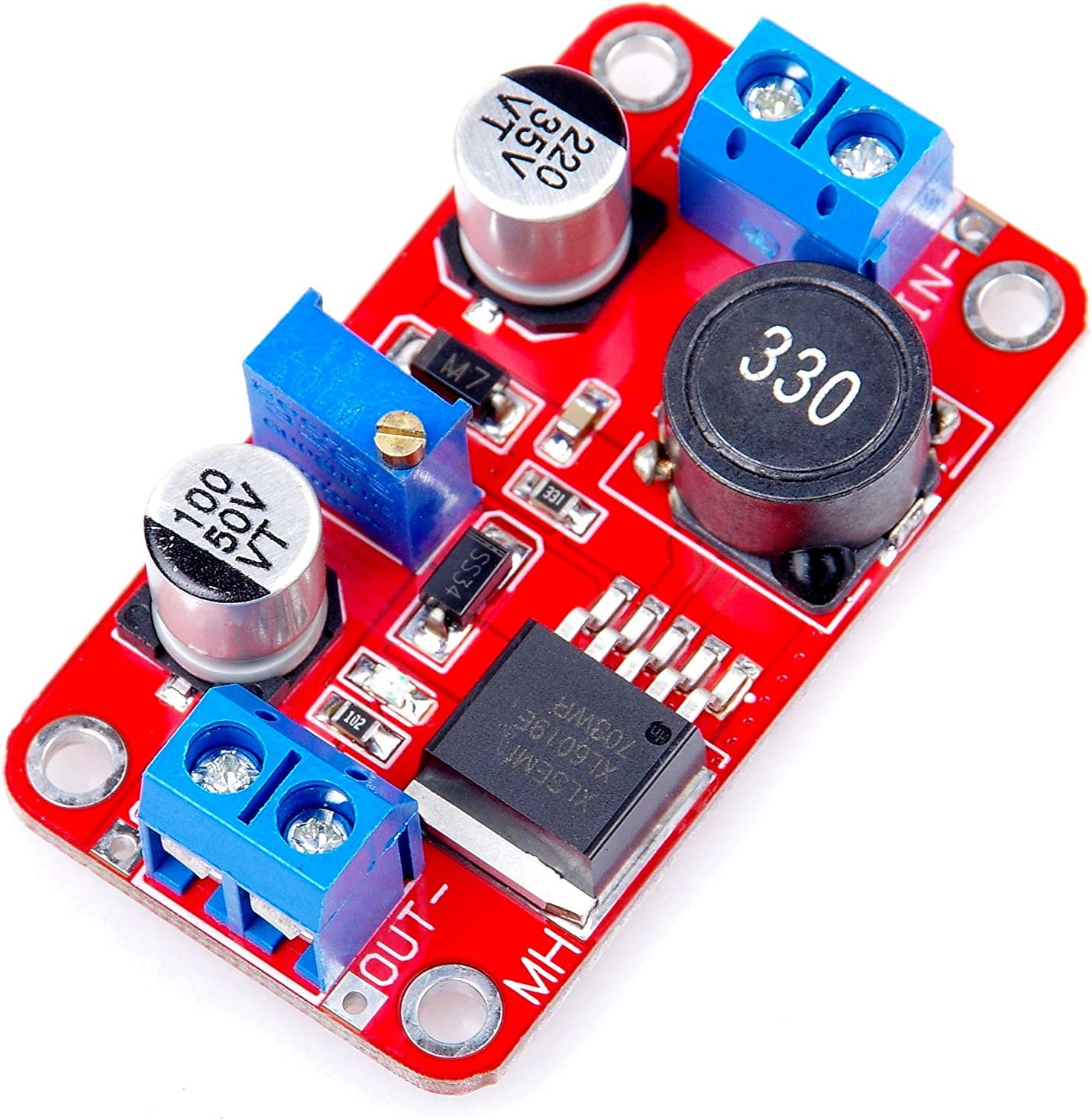 LIVISN 5A High Power DC to DC Step-up 5V 6V 12V 24V 3-35V to 5-40V XL6019 Converter Adjustable Voltage Regulator Power Modules Boost Module Booster