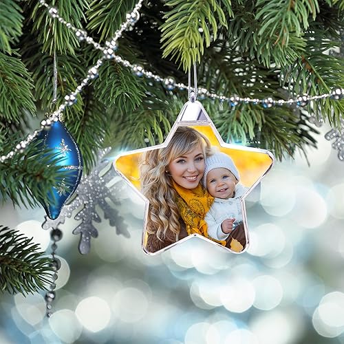 Miniatura 3 de Adorno de bola de Navidad con foto personalizada, regalo conmemorativo divertido, texto personalizado con imagen, colgante de árbol de Navidad,