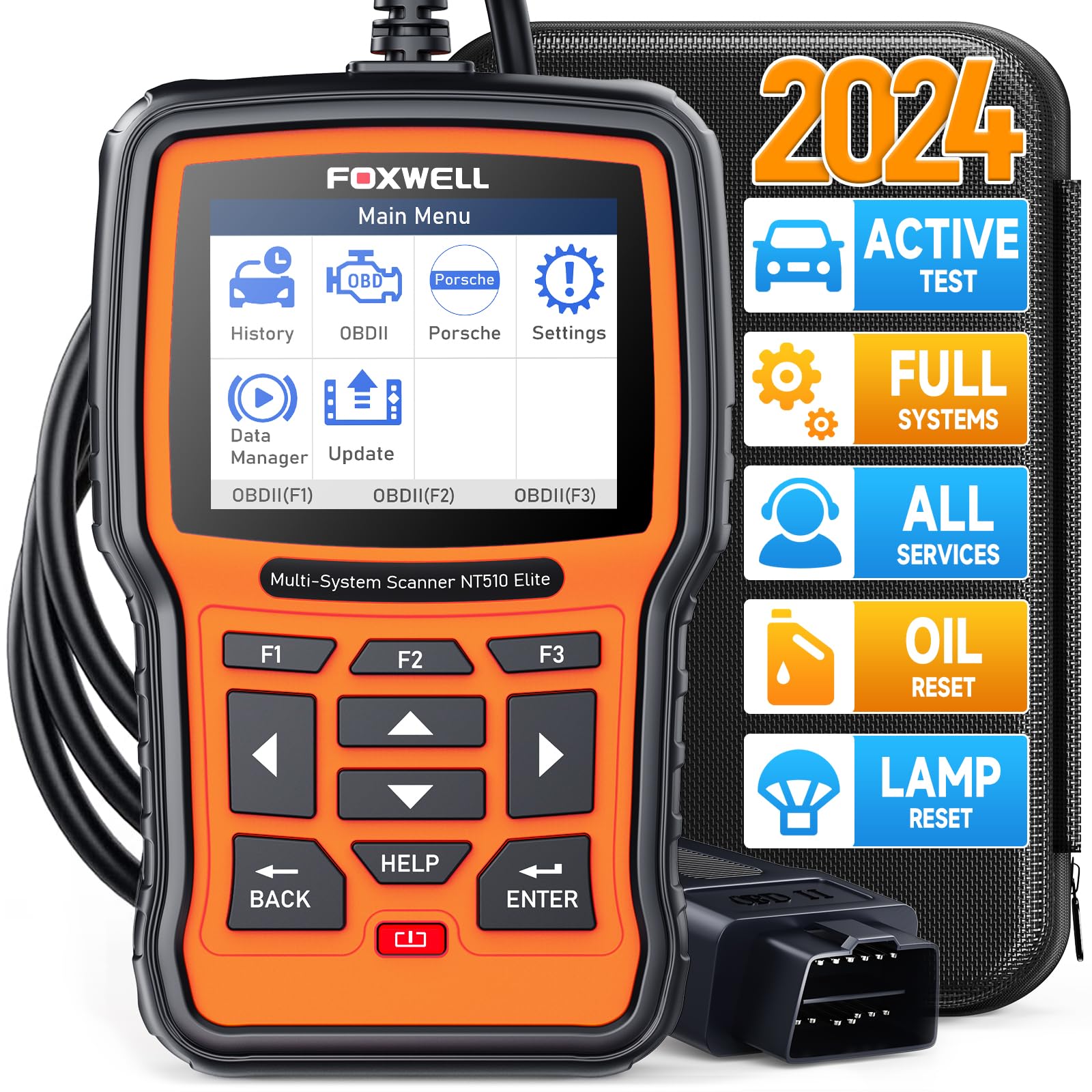 Amazon.co.jp: FOXWELL NT510 Elite ポルシェ OBD2 診断スキャナー 