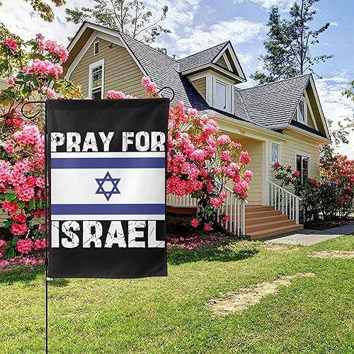 Miniatura 9 de Bandera de jardín con texto en inglés "I Stand With Israel" de 12 x 18 pulgadas, bandera de jardín fuerte de Israel, bandera de jardín con texto en