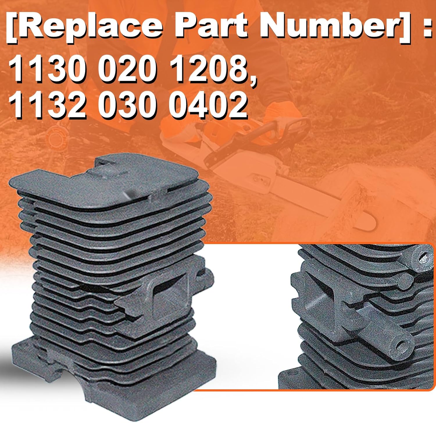 For Stihl 017 018 MS170 MS180, MS180 Cylinder Set, 1130 020 1208, 1132 030 0402