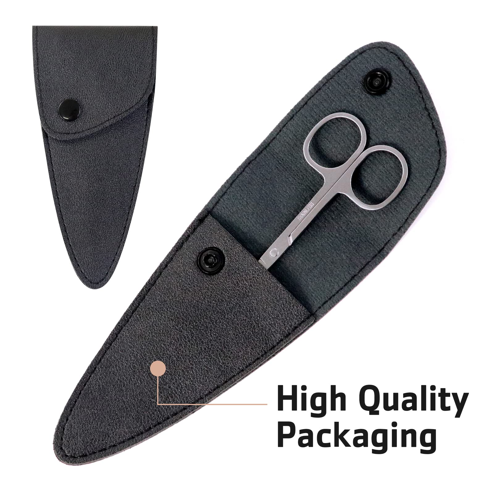 Sularpek 1 Pièces Ciseaux Cuticules, Ciseaux à Ongles Professionnels, Ciseaux à Cuticules en Acier Inoxydable, Nail Scissors Tondeuse Toilettage Outils de Beauté, pour Sourcils, Cils, Clou