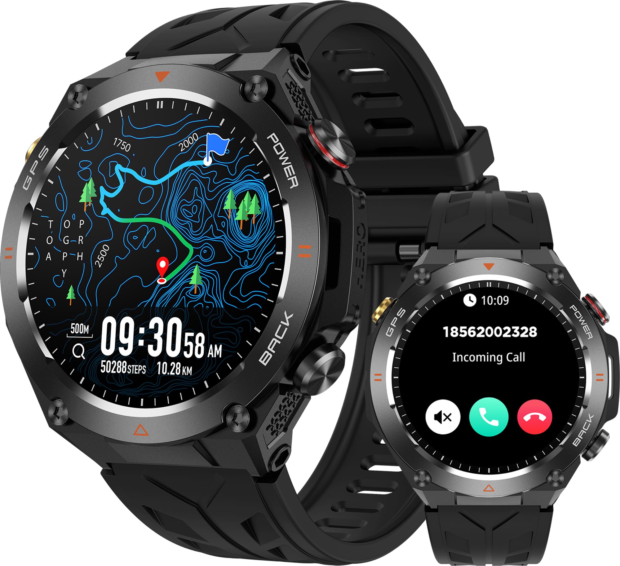 findtime GPS Smart Watch Running Watches with Bluetooth Call