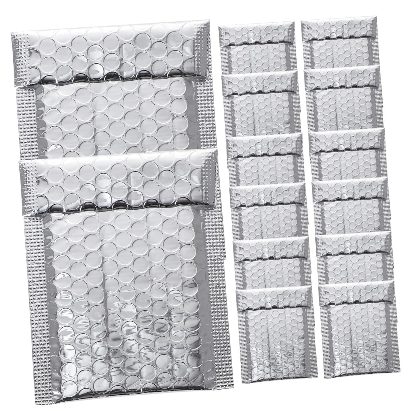 POPETPOP 100 pezzi Buste Imbottite per Spedizioni con Chiusura Autoadesiva Buste Padded con Bolle d Aria in Alluminio Protezione Antigraffio per Telefoni Gioielli ed Elettronica