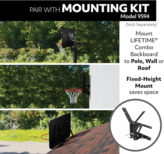 Lifetime 3823 44 in. Backboard Rim Combo