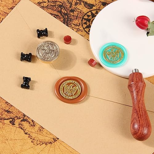 Miniatura 5 de Odin's Raven Viking Rune Vegvisir - Sello de cera de sellado de runas vikingas para sellado de cartas, embalaje de invitación de boda personalizado