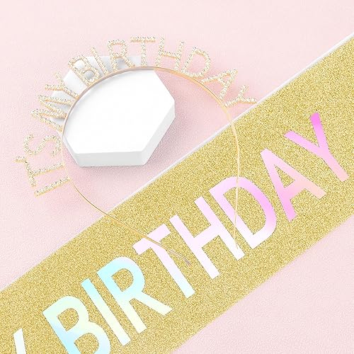 Miniatura 10 de It's My Birthday Sash & Birthday Rhinestone Headband Set