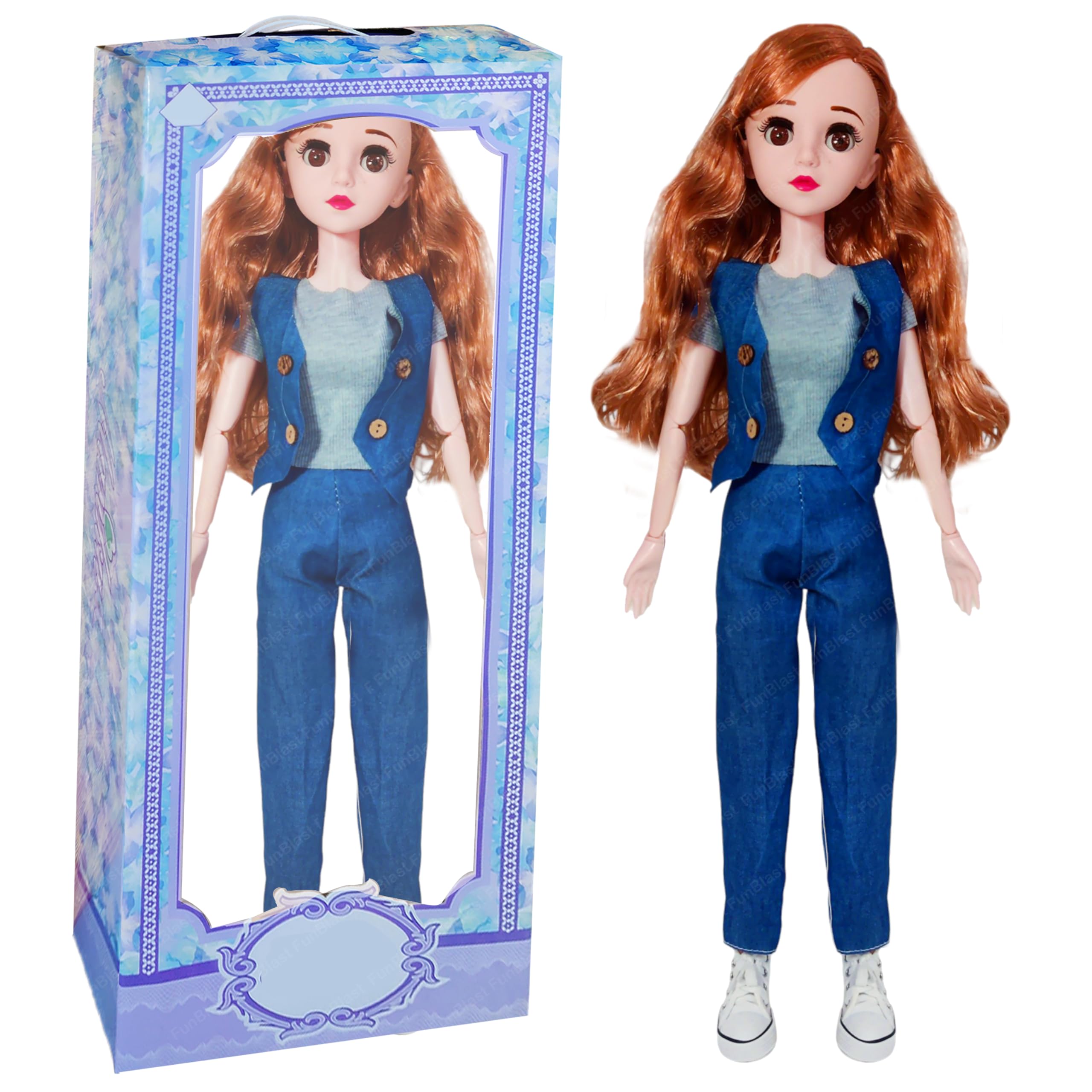 See full amazon price history chart for FunBlast Big Dolls for Girls – 55 Cm Doll with Long Hair, Doll with Dress and Shoes, Toys for Girls, Cute Doll, Realistic Dolls for Girls, Doll with Rotating Hand & Leg (Blue Jump Suit) FunBlast Big Dolls for Girls – 55 Cm Doll with Long Hair, Doll with Dress and Shoes, Toys for Girls, Cute Doll, Realistic Dolls for Girls, Doll with Rotating Hand & Leg (Blue Jump Suit) (B0D37XF6HC) Amazon Price History, Amazon Price Tracker