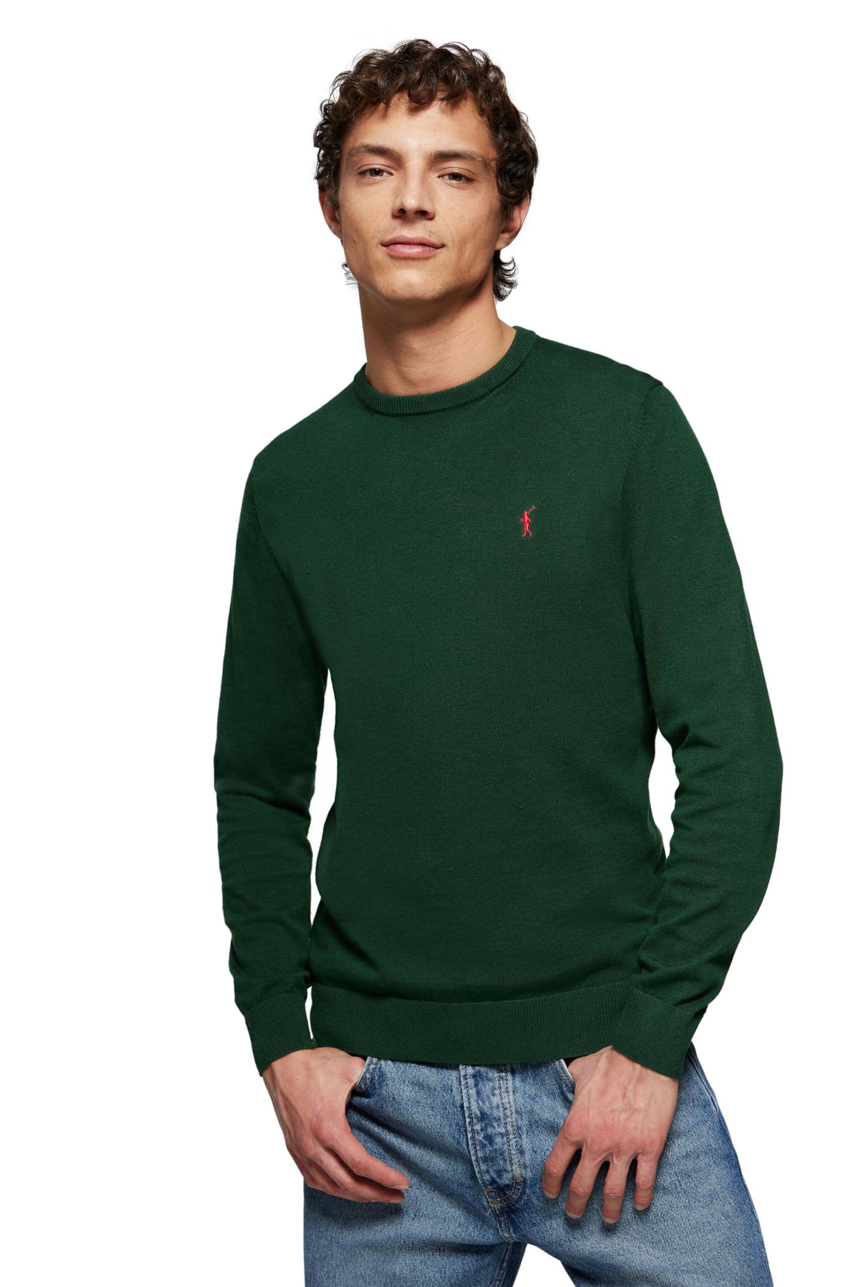 Polo Club Maglione Manica Lunga Uomo Maglioni Girocollo Crew Neck Pullover 100% Cotone