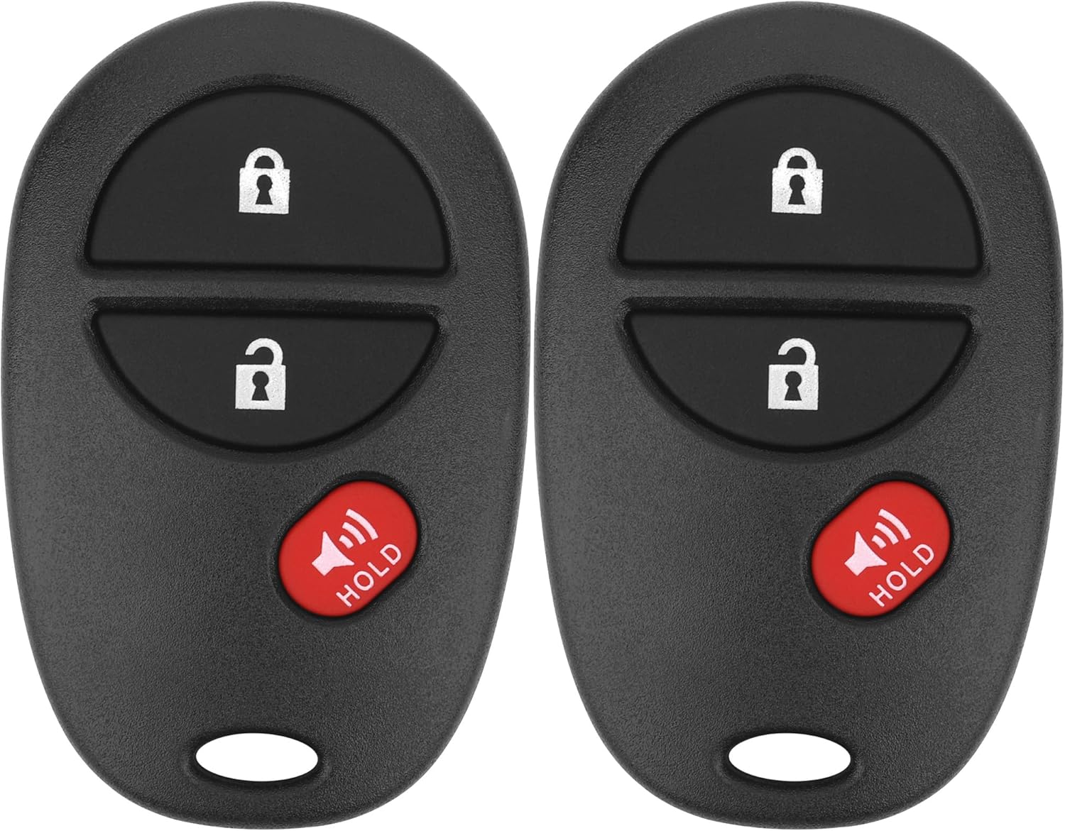 Key Fob Replacement for 2008-2013 Toyota Highlander/ 08-18 Sequoia/ 04-17 Sienna/ 05-16 Tacoma/ 07-18 Tundra Car Keyless Entry Remote Control,GQ43VT20T,3 Buttons,2Pcs