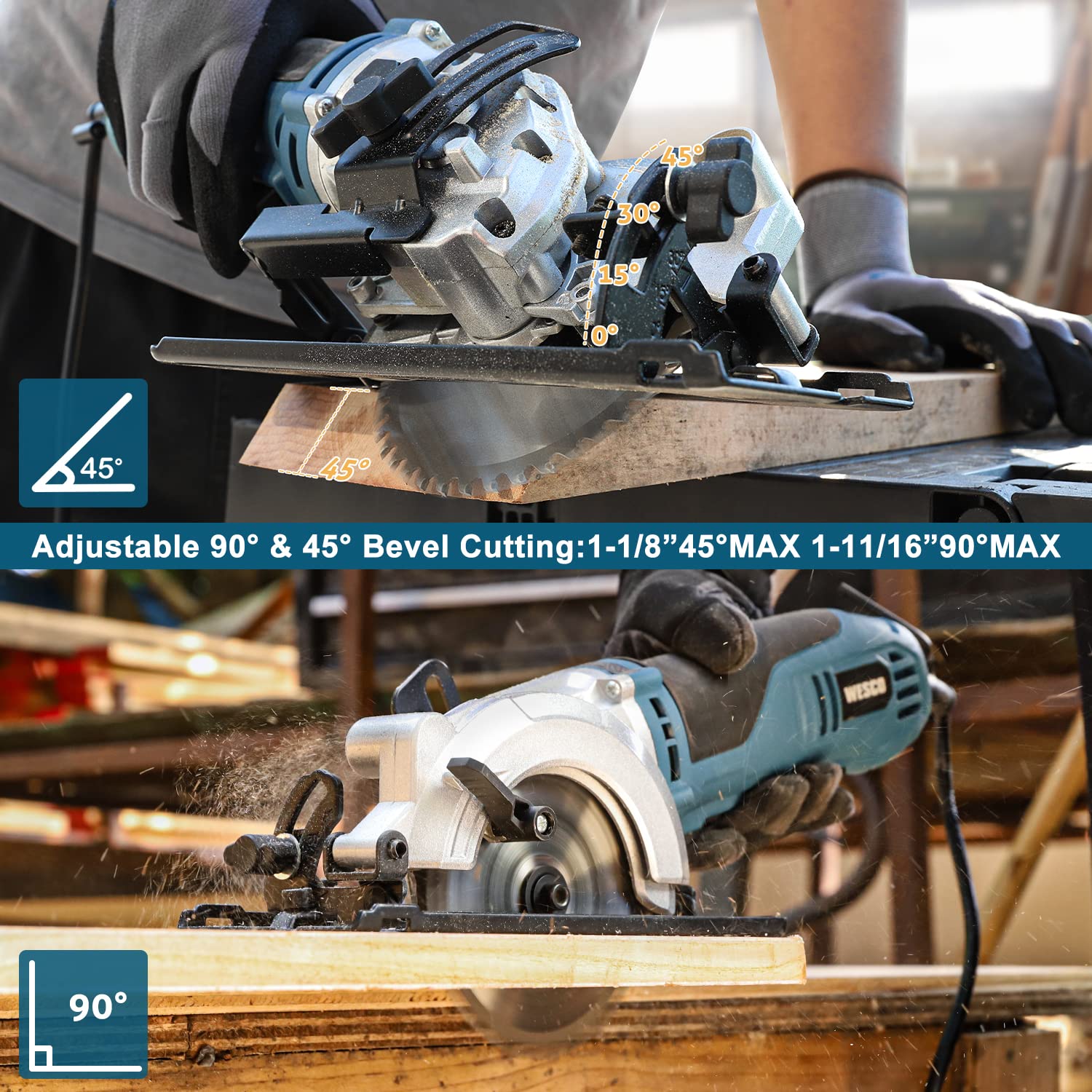 Mini Circular Saw, WESCO 4-1/2\