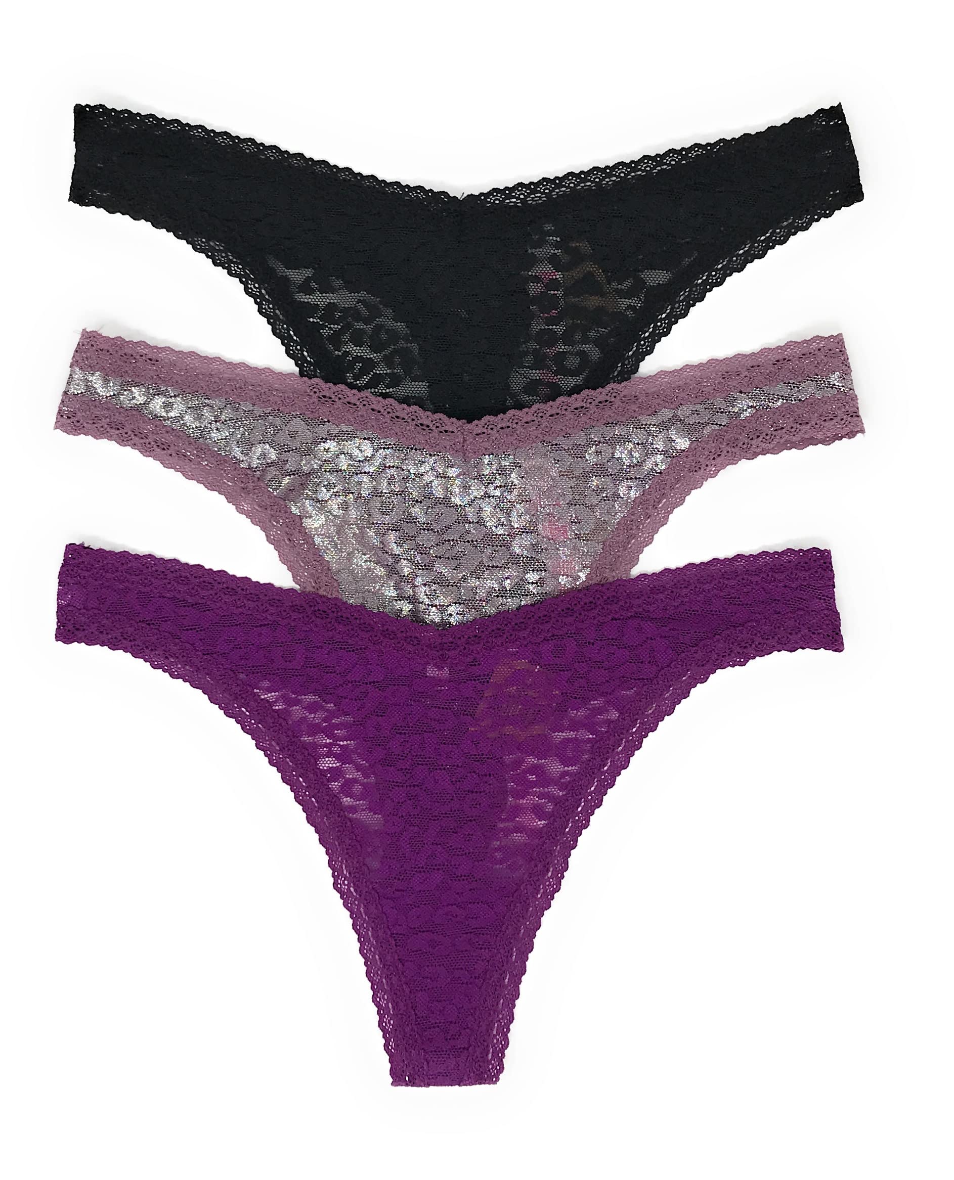 PINK Thong Panty Set of 3