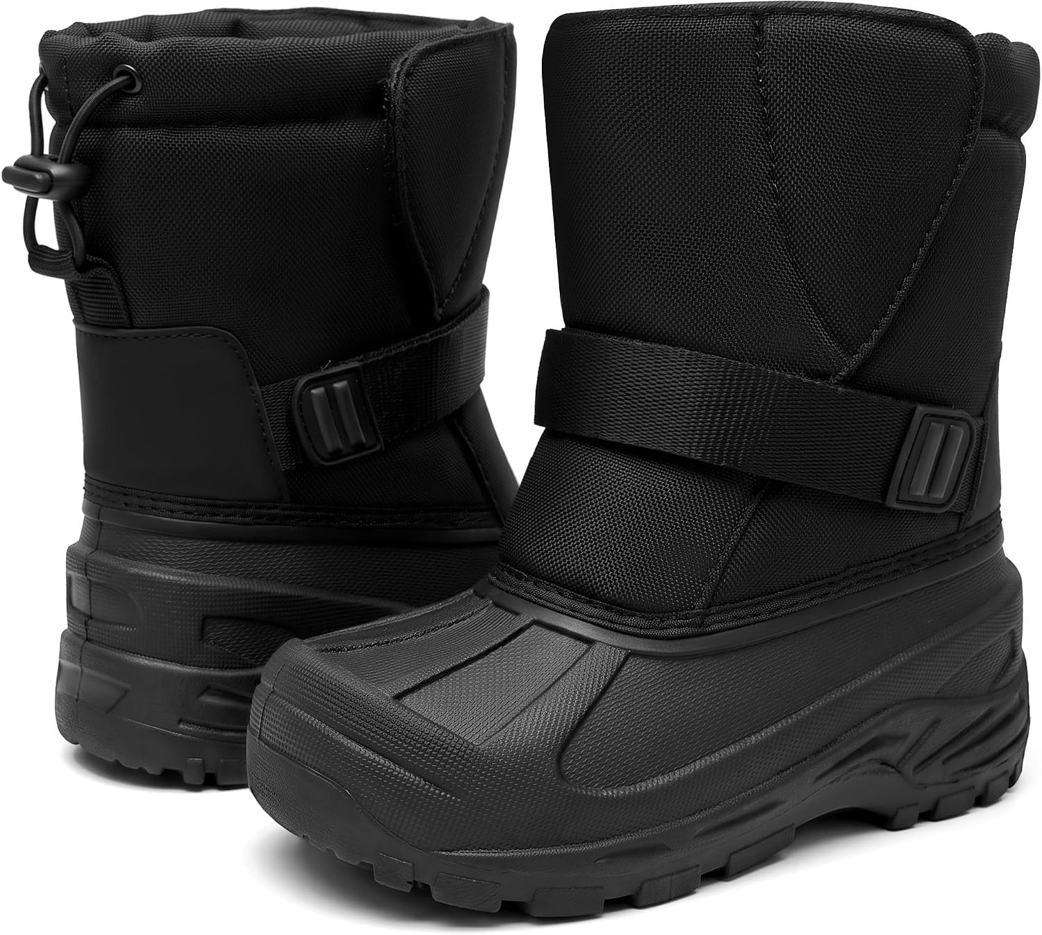 MORENDL Kids Winter Snow Boots Waterproof Boys Girls Faux Fur Toddler Boots