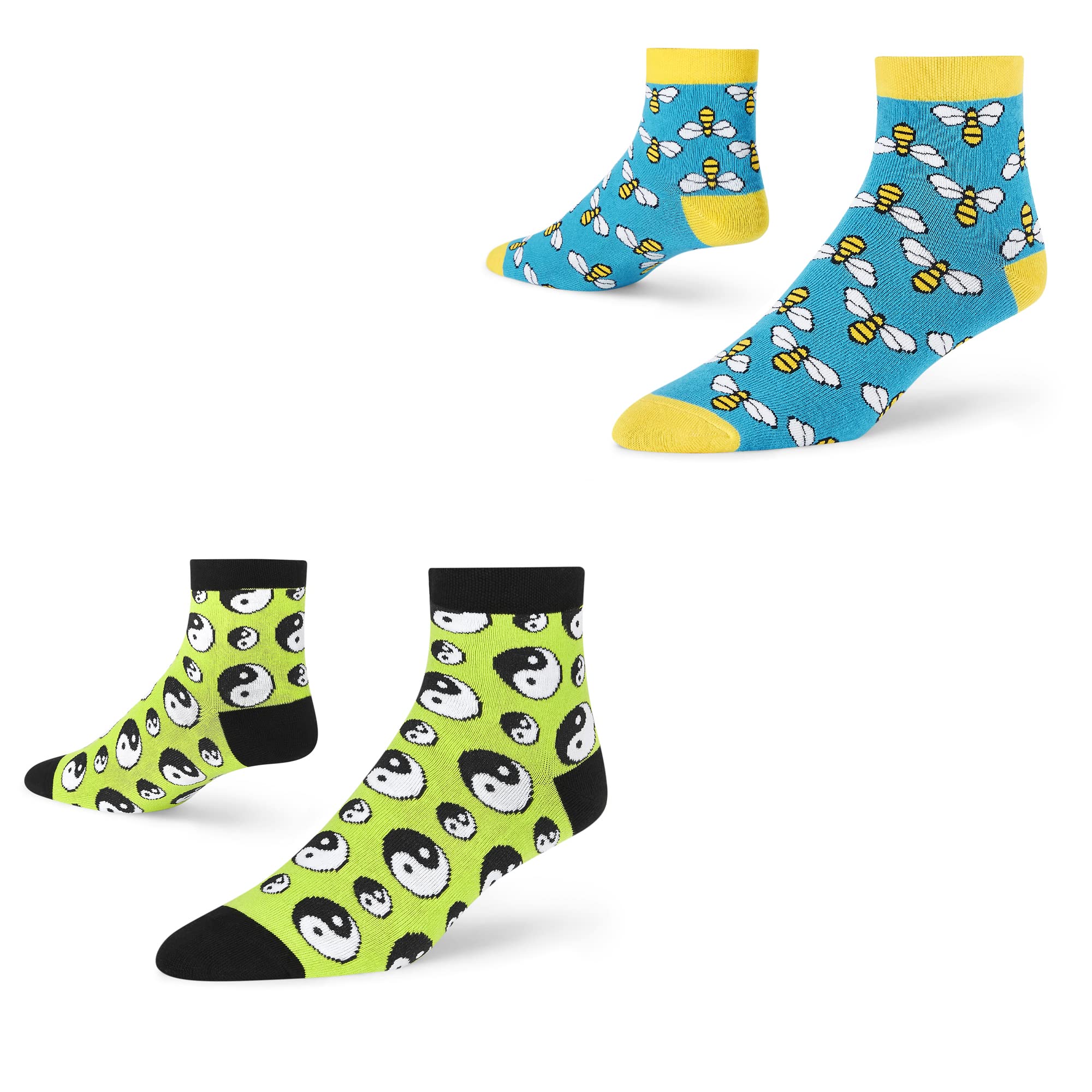 Men's and Women's Combed Cotton Ankle Length Socks (Pack of 2) (Multicolour, Free Size)-image-7