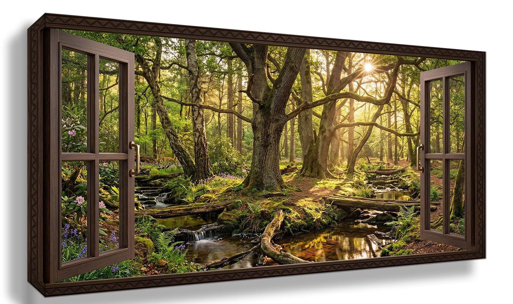Diamond Painting Wald Diamant Painting Bilder, 5D Landschaft Runder Full Drill DIY Set Erwachsene Diamanten Kinder Kreatives für Erwachsene Mosaik Bastelset für Home Decor Wand Deko, 60x120cm, Cod-369