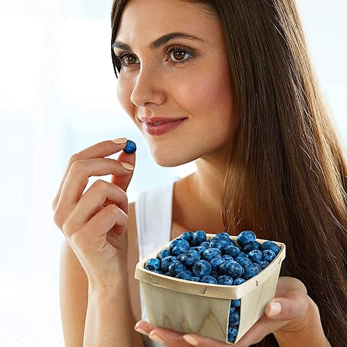 Miniatura 6 de Cestas de regalo de madera de una pinta (paquete de 25)  para recolección de frutas, arte, manualidades y decoración cajas de madera ventiladas de 4