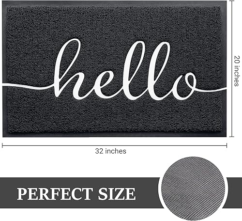 Miniatura 67 de BeneathYourFeet - Tapete de bienvenida de bajo relieve, de puerta delantera, interior y exterior, alfombras antideslizantes para entrada, patio